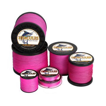 1500M 1640Yds Pink 6lb-100lb HERCULES PE Braid Fishing Line 4 Strands HERCULES